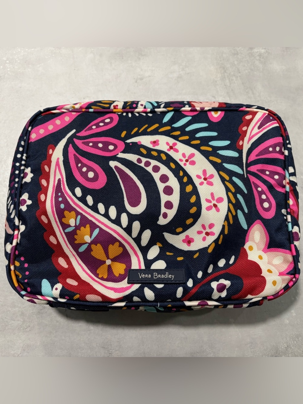 Vera Bradley Ultra Light Painted Paisley Cosmetic Makeup Toiletry Bag NWOT